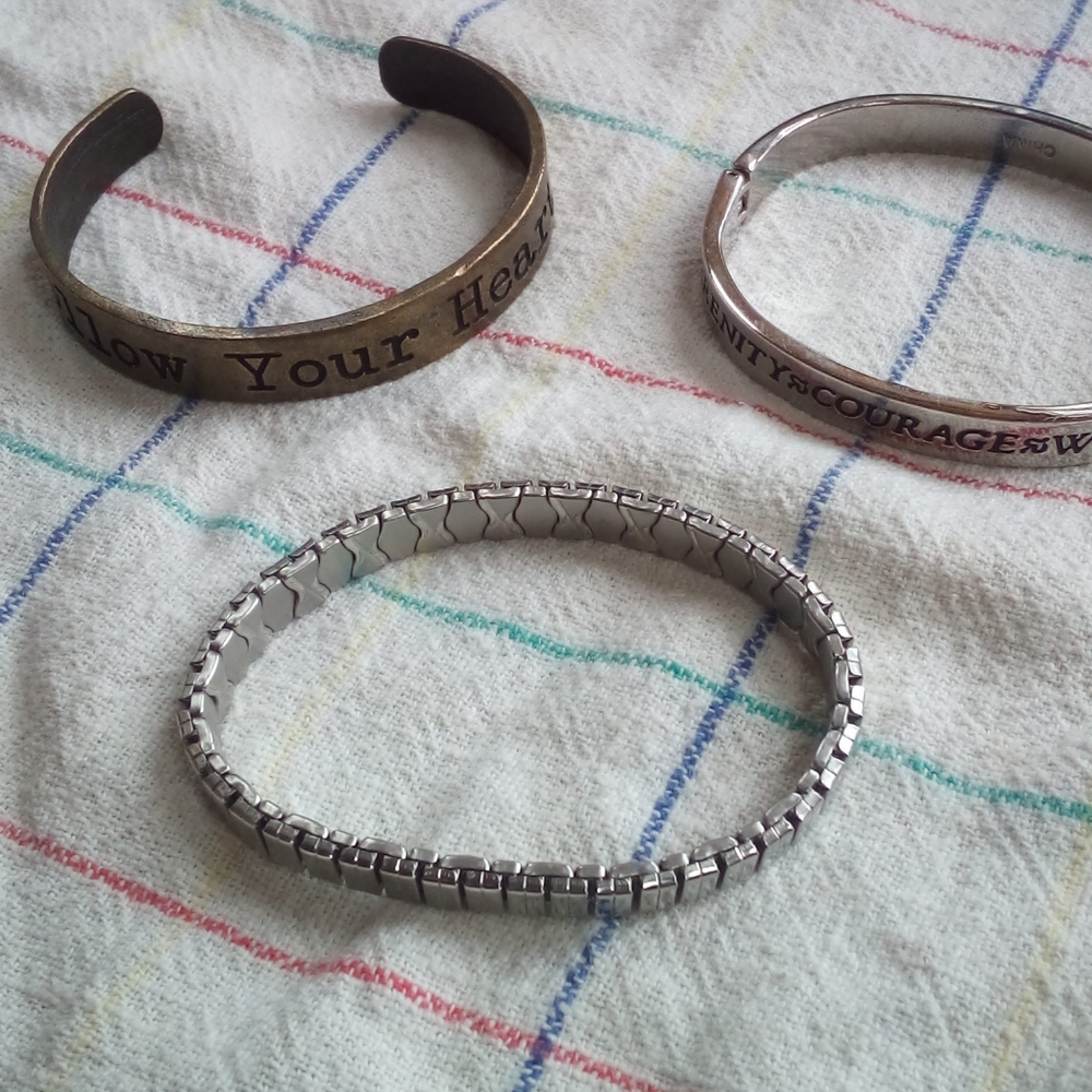 3 bracelets.